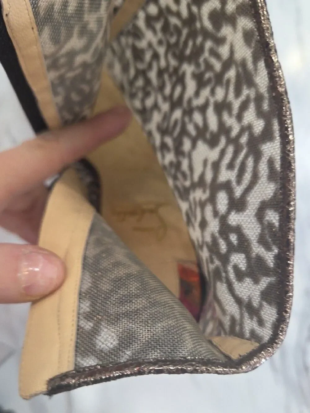 Christian Louboutin Metallic Gold and Black Lace Pointed-Ankle Boots